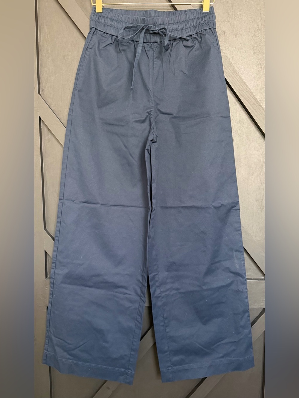 Boden Greenwich Tie Waist Wide Leg Pants in Navy, Size 2 - Picture 5 of 11